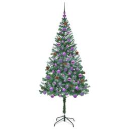 Berkfield Home Artificial Christmas Tree with Stand Green 180 cm PVC & Steel - thumbnail 4