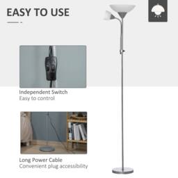 Wyld Haus Vina Metal Silver Mother & Child Floor Lamp 180cm - thumbnail 8