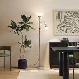 Wyld Haus Vina Metal Silver Mother & Child Floor Lamp 180cm - thumbnail 2