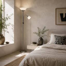 Wyld Haus Vina Metal Silver Mother & Child Floor Lamp 180cm