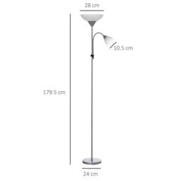 Wyld Haus Vina Metal Silver Mother & Child Floor Lamp 180cm - thumbnail 5