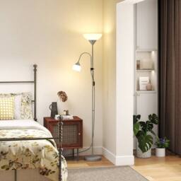 Wyld Haus Vina Metal Silver Mother & Child Floor Lamp 180cm - thumbnail 4
