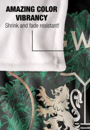 Warner Brothers Harry Potter Hogwarts Green & Gold Floral Crest Blanket 152 x 127 cm in White - thumbnail 4