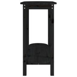 Berkfield Home Console Table Black 110x40x80 cm Solid Wood Pine - Size: 110 x 40 x 80 cm - thumbnail 6