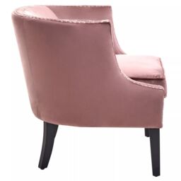 Orsina Larissa Velvet Studded Chair in Pink - thumbnail 3