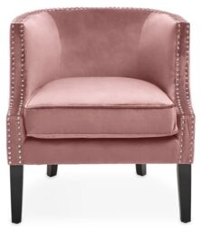 Orsina Larissa Velvet Studded Chair in Pink - thumbnail 7