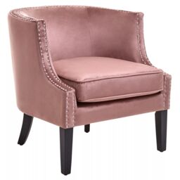Orsina Larissa Velvet Studded Chair in Pink - thumbnail 2