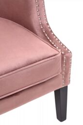 Orsina Larissa Velvet Studded Chair in Pink - thumbnail 6