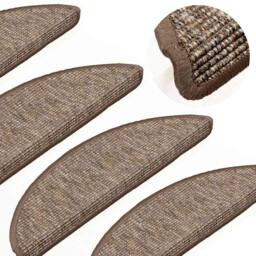 Berkfield Home Stair Mats Self-adhesive 15 pcs 56x17x3 cm Light Brown - Size: Medium - thumbnail 6