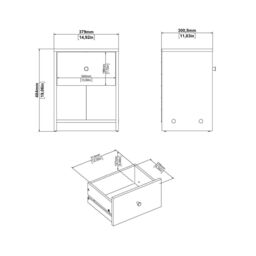 Furniture To Go May Bedside 1 Drawer in Light Oak - thumbnail 9