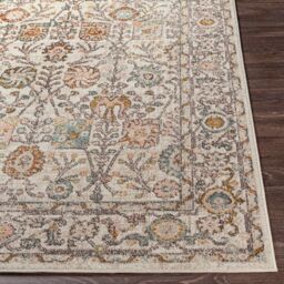 Livabliss Ankara - Vintage Pink Grey Traditional Boho Living Dining Bedroom Rug in Burnt Orange - Size: 60 cm x 90 cm - thumbnail 5