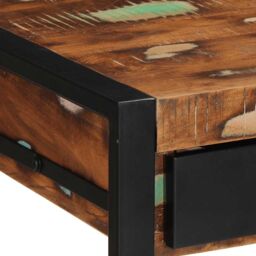 Berkfield Home Desk Multicolour 100x50x75 cm Solid Wood Reclaimed - Size: 100 x 50 x 75 cm - thumbnail 6