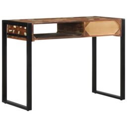 Berkfield Home Desk Multicolour 100x50x75 cm Solid Wood Reclaimed - Size: 100 x 50 x 75 cm - thumbnail 5