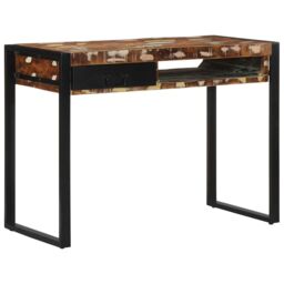 Berkfield Home Desk Multicolour 100x50x75 cm Solid Wood Reclaimed - Size: 100 x 50 x 75 cm