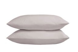 The Linen Consultancy 'TLC 5 Star Hotel Concept' 500TC Cotton Sateen Standard Pillowcase 4 Pack in Silver