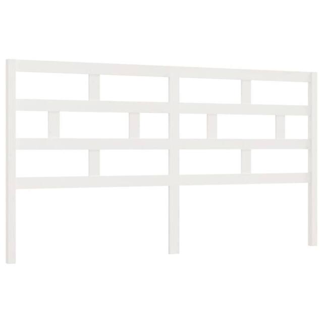 Berkfield Home Bed Headboard White 206x4x100 cm Solid Wood Pine - Size: 206 x 4 x 100 cm - image 1