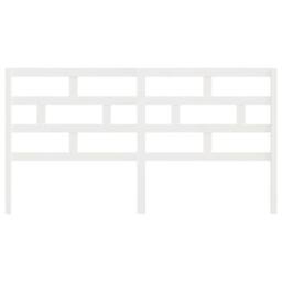Berkfield Home Bed Headboard White 206x4x100 cm Solid Wood Pine - Size: 206 x 4 x 100 cm - thumbnail 4