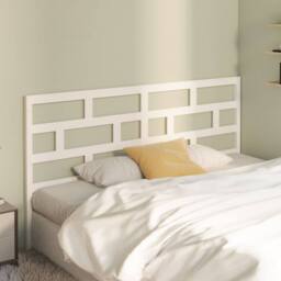 Berkfield Home Bed Headboard White 206x4x100 cm Solid Wood Pine - Size: 206 x 4 x 100 cm - thumbnail 3