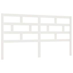Berkfield Home Bed Headboard White 206x4x100 cm Solid Wood Pine - Size: 206 x 4 x 100 cm - thumbnail 1