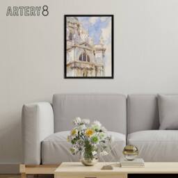 "Artery8 La Salute Church Venice Watercolour Sargent Framed Canvas Wall Art - Size: W12"" x H16""" - thumbnail 3
