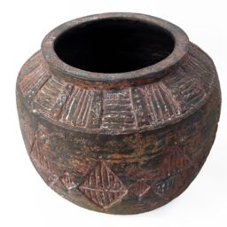 Leaf Planters Plant Pots Aztec Diamond Planter 27cm x 36cm in Dark Brown - Size: 27 cm x 36 cm - thumbnail 5