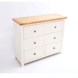Cabinet Bits Maggiori 6 Drawer Chest of Drawers Brass Knob in Off-White - thumbnail 3