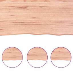 Berkfield Home Wall Shelf Light Brown 100x30x(2-4) cm Treated Solid Wood Oak - thumbnail 6