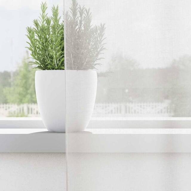 Berkfield Home Voile Curtains with Grommets 2 pcs White - image 1