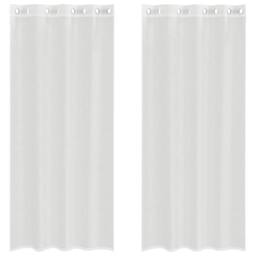 Berkfield Home Voile Curtains with Grommets 2 pcs White - thumbnail 3