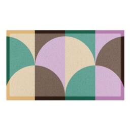 Artsy Mats Elizabeth Olwen Art Deco Indoor/Outdoor Doormat (70x40cm) in Brown - Size: 40 cm x 70 cm - thumbnail 2