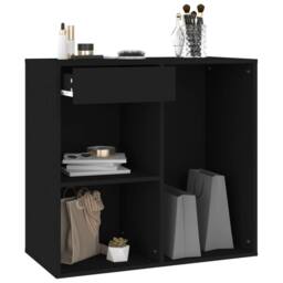Berkfield Home Elegant Cosmetic Cabinet Black 80x40x75 cm Engineered Wood - Size: 80 x 40 x 75 cm - thumbnail 7