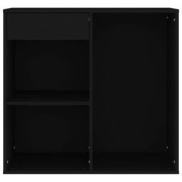 Berkfield Home Elegant Cosmetic Cabinet Black 80x40x75 cm Engineered Wood - Size: 80 x 40 x 75 cm - thumbnail 4