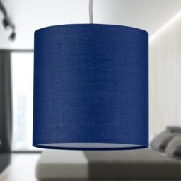 First Choice Lighting Navy Blue Cotton 17cm Table Lamp Shade - thumbnail 6