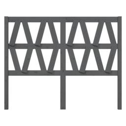 Berkfield Home Beautiful Bed Headboard Grey 146x4x100 cm Solid Wood Pine - Size: 146 x 4 x 100 cm - thumbnail 1