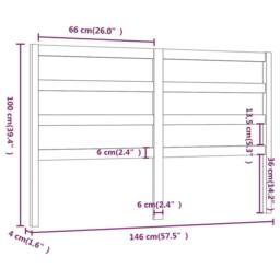 Berkfield Home Beautiful Bed Headboard Honey Brown 146x4x100 cm Solid Wood Pine - Size: 146 x 4 x 100 cm - thumbnail 6