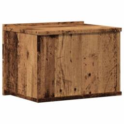 Berkfield Home Durable Wall-mounted Bedside Cabinets 2 pcs Old Wood 40x32x30 cm in Brown - Size: 40 x 32 x 30 cm - thumbnail 8