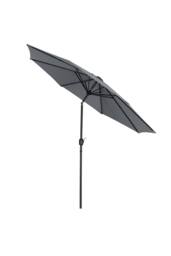 Living and Home Patio Umbrella 3M Large Traditional Parasol with Resin Base in Dark Grey - thumbnail 4