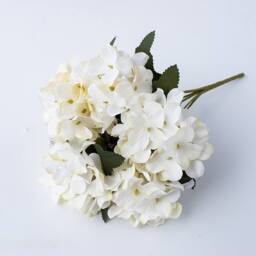 Garden Sanctuary Silk Artificial Hydrangea Flowers Bouquet Wedding Centerpiece in White - thumbnail 2