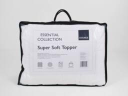 Essential Super Soft Mattress Topper in White - Size: Double - thumbnail 2