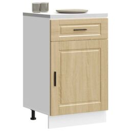 Berkfield Home Kitchen Base Cabinet¬†Porto Sonoma Oak Engineered Wood in Brown - thumbnail 1