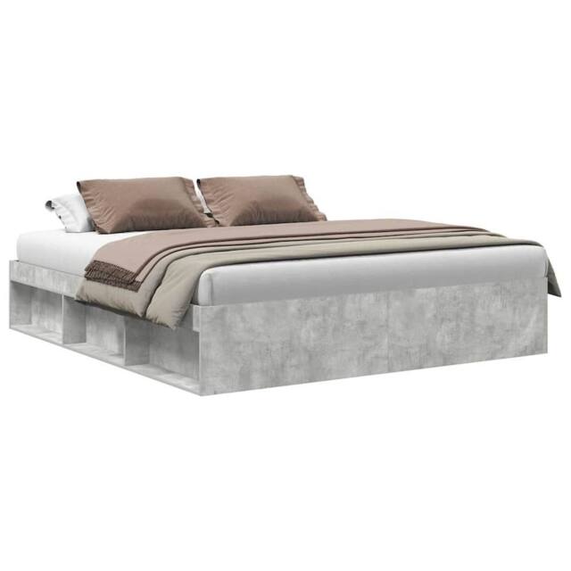 Berkfield Home Bed Frame Concrete Grey 180x200 cm Super King Size - image 1
