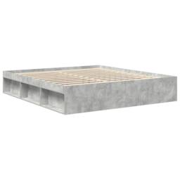 Berkfield Home Bed Frame Concrete Grey 180x200 cm Super King Size - thumbnail 4