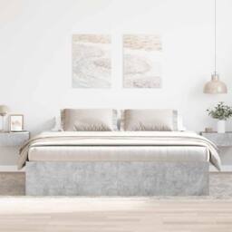 Berkfield Home Bed Frame Concrete Grey 180x200 cm Super King Size - thumbnail 3
