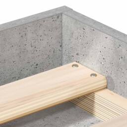 Berkfield Home Bed Frame Concrete Grey 180x200 cm Super King Size - thumbnail 8