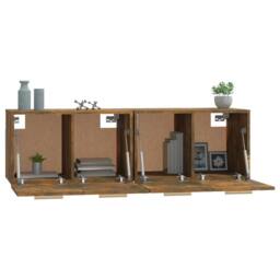 Berkfield Home Wall Cabinets 2 pcs Smoked Oak 60x36.5x35 cm Engineered Wood in Brown - thumbnail 5