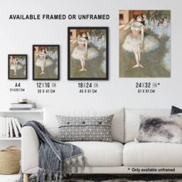 "Artery8 The Star Ballet Dancer Portrait Degas Vintage Framed Wall Art Print - Size: W12"" x H16""" - thumbnail 3