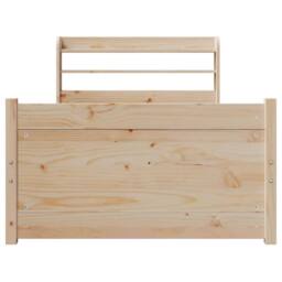 Berkfield Home Bed Frame with Headboard without Mattress 90x200 cm in Light Tan - thumbnail 4