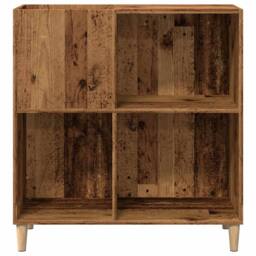 Berkfield Home Record Cabinet Old Wood 84.5x38x89 cm Engineered Wood in Brown - thumbnail 4