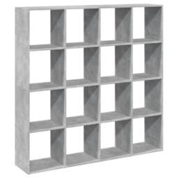Berkfield Home Book Cabinet Concrete Grey 137.5x29x137.5 cm Engineered Wood - thumbnail 1