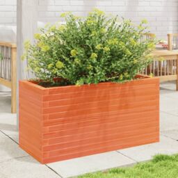 Berkfield Home Garden Planter Wax Brown 90x40x45.5 cm Solid Wood Pine - thumbnail 3